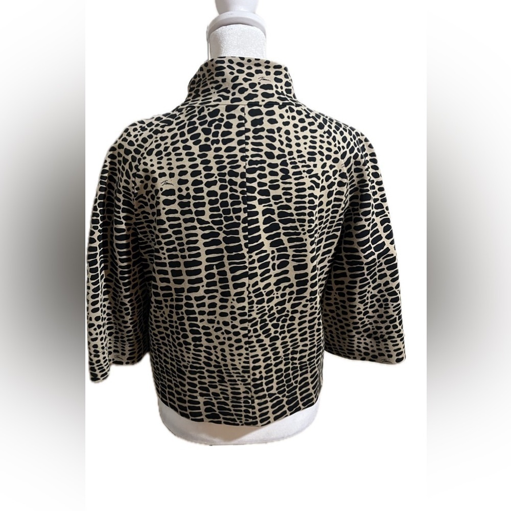 Trina Turk Animal Print Bolero Jacket Blazer - size 4 - Picture 3 of 10